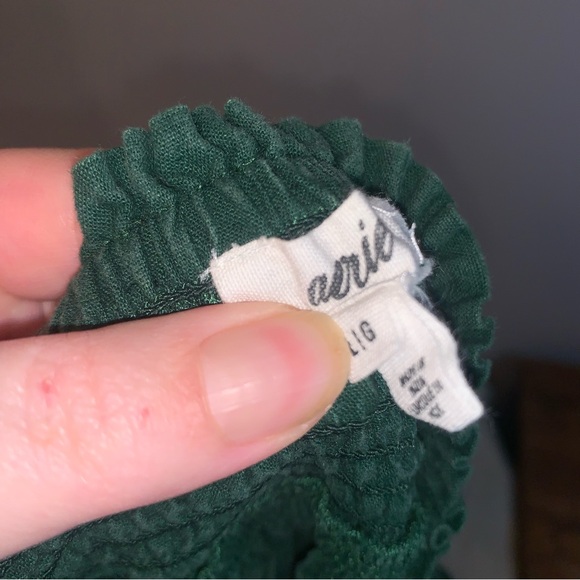 Aerie Braided Tie Knit Halter Neck Maxi Dress Green L - Picture 4 of 11